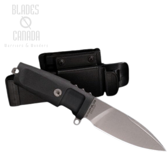Extrema Ratio Shrapnel OG Fixed Blade Knife, N690 SW, Black Handle